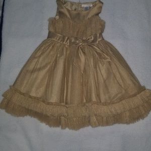 Janie & Jack Ornate Opera Gold Dress